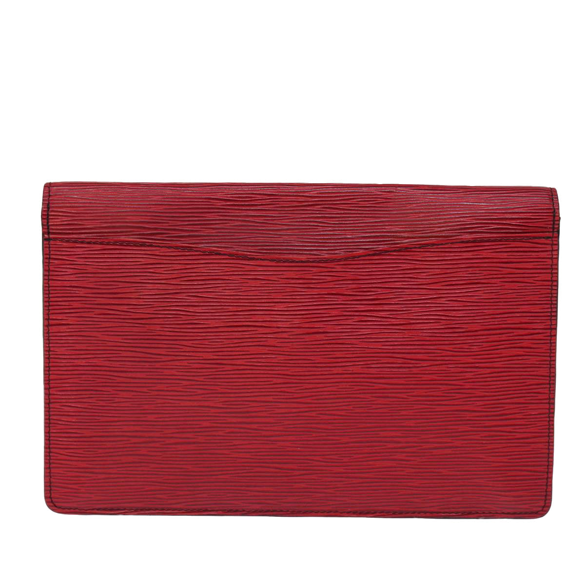 LOUIS VUITTON Epi Montaigne Clutch Bag Red M52657 LV Auth 75848