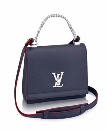 Louis Vuitton Lockme II BB Bag Taurillon Leather Marine Rouge