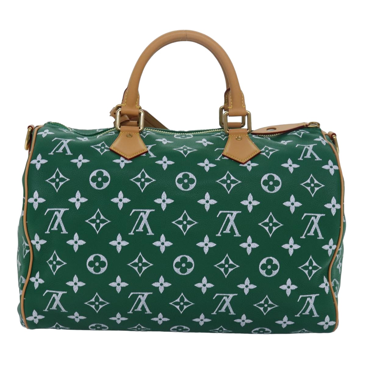 LOUIS VUITTON Monogram Speedy P9 Bandouliere 40 Bag Green M24417 LV Auth 76199S