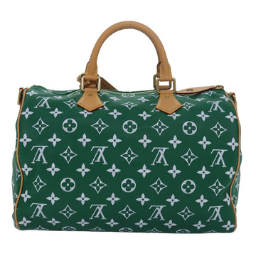LOUIS VUITTON Monogram Speedy P9 Bandouliere 40 Bag Green M24417 LV Auth 76199S