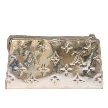 LOUIS VUITTON Monogram Miroir Trousse Cosmetic Pouch Silver M95603 Auth 76260