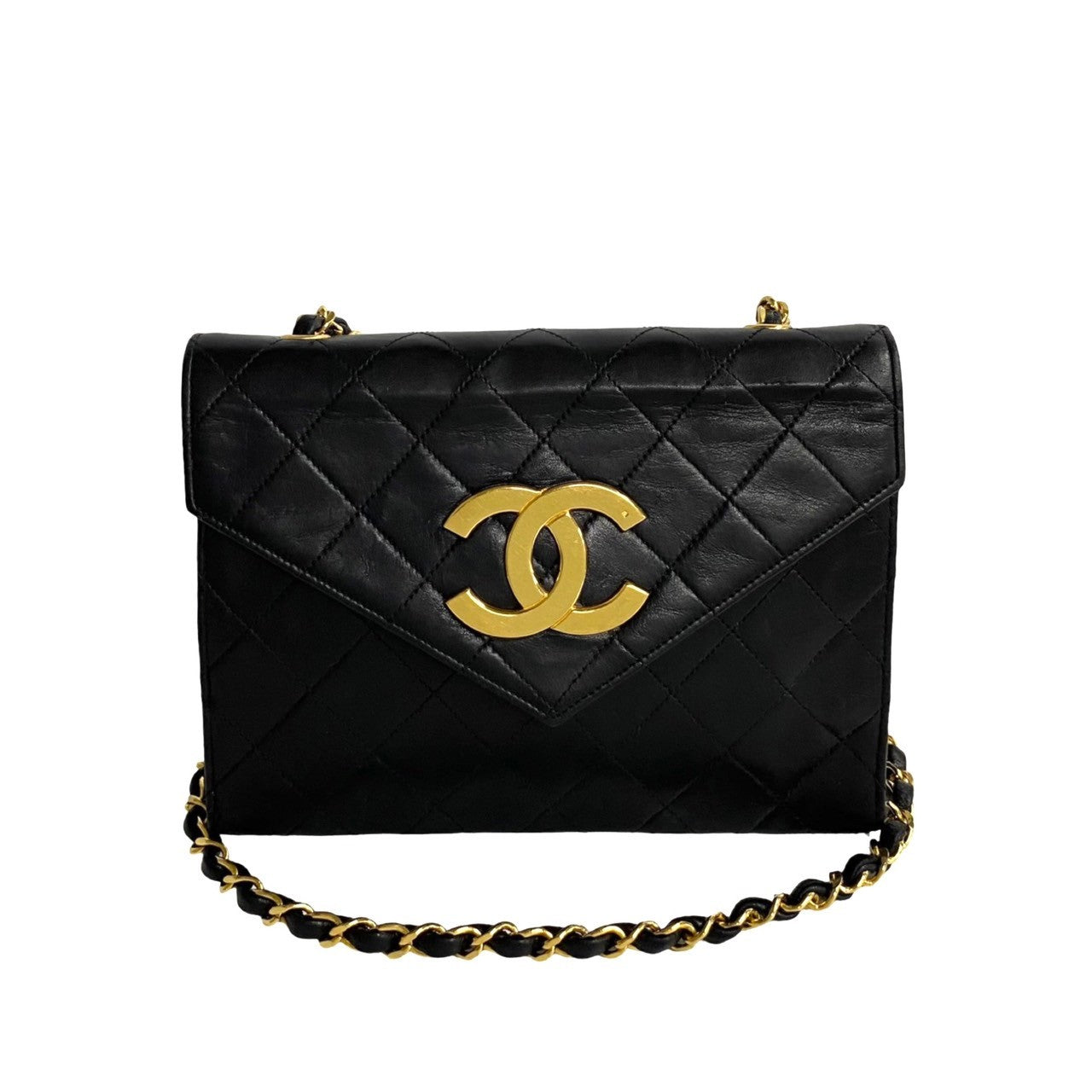 Chanel CC Quilted Leather Crossbody Bag Leather Crossbody Bag in Good condition