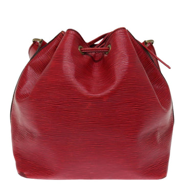 LOUIS VUITTON Epi Petit Noe Shoulder Bag Red M44107 LV Auth 76344