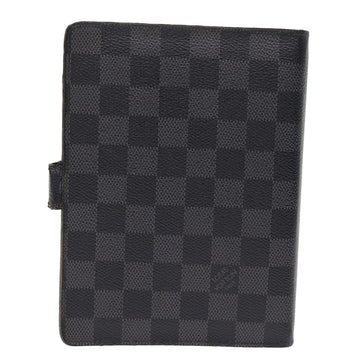 LOUIS VUITTON Damier Graphite Agenda MM Day Planner Cover R20242 LV Auth 76446