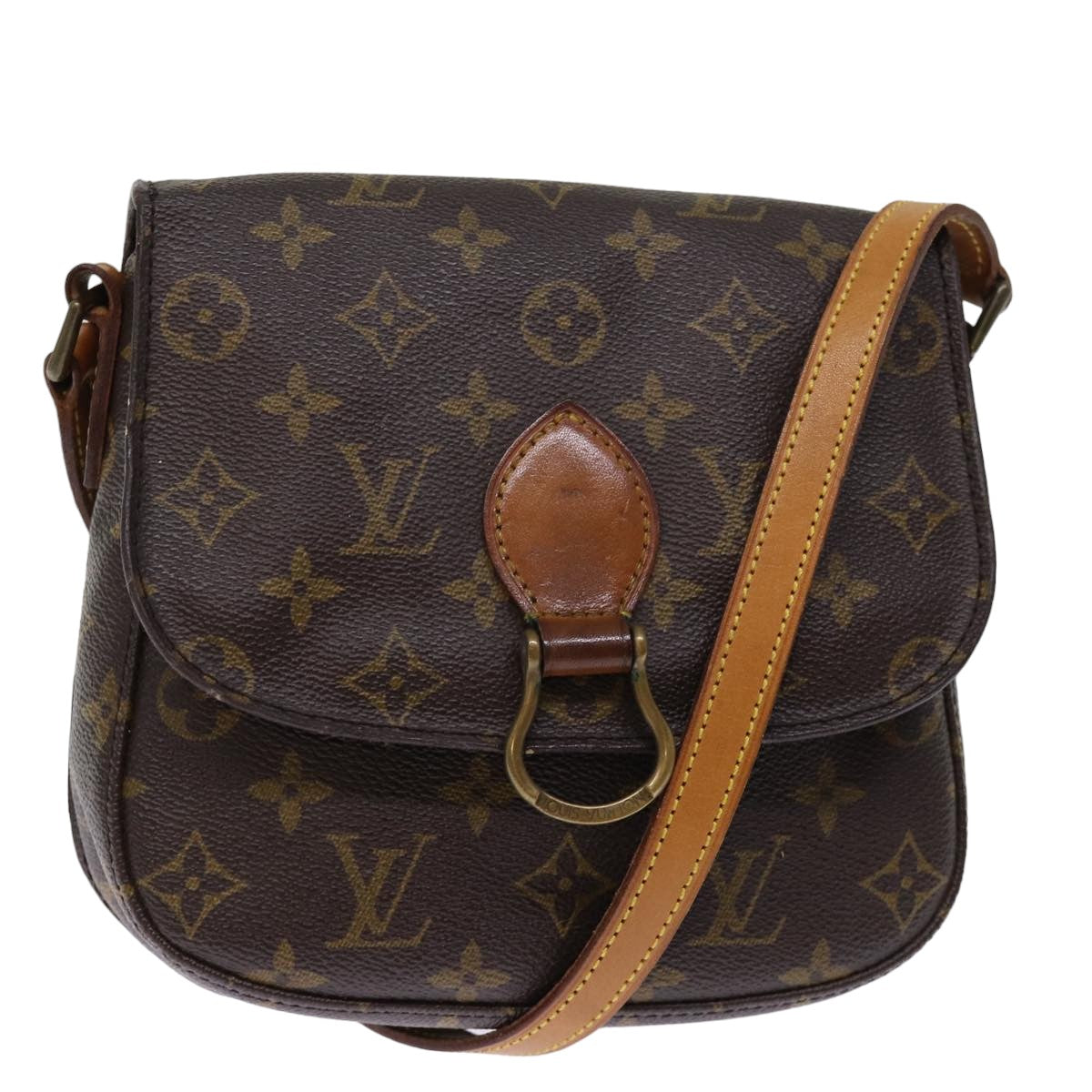 LOUIS VUITTON Monogram Saint Cloud MM Shoulder Bag M51243 LV Auth 76540