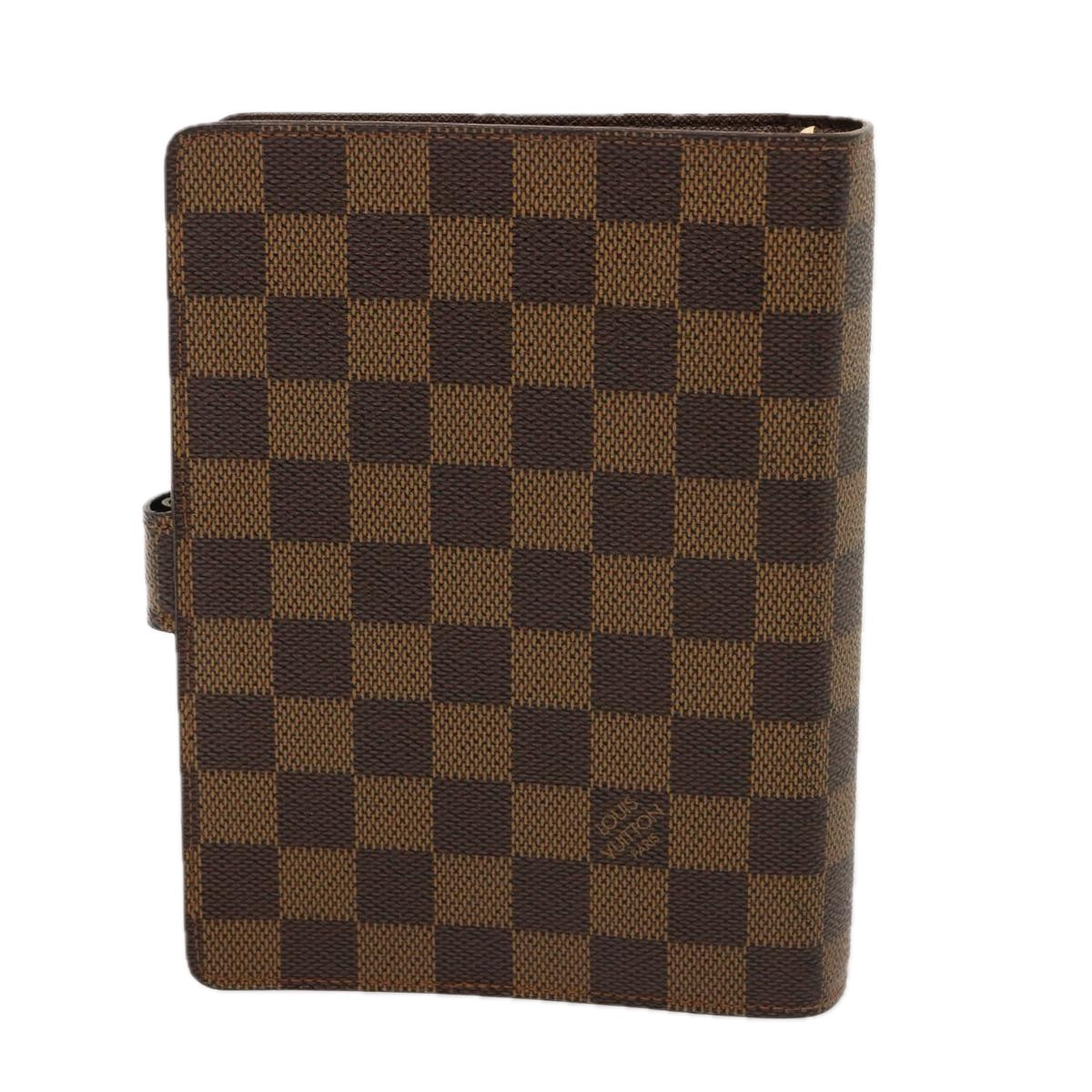 LOUIS VUITTON Damier Ebene Agenda MM Day Planner Cover R20240 LV Auth 76741