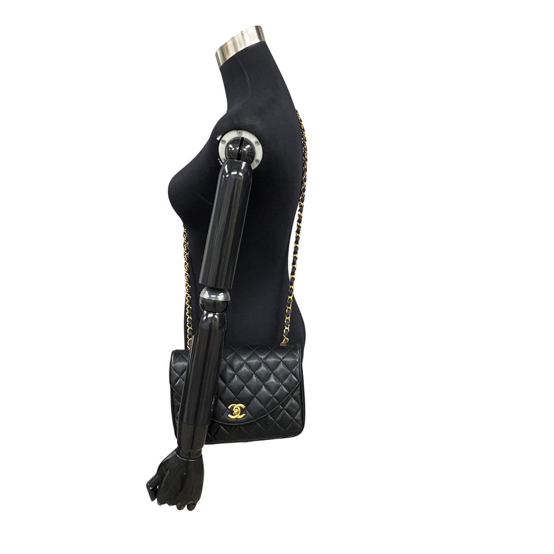 Chanel CC Half Moon Flap Crossbody Bag Leather Crossbody Bag in Good condition