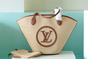 LV Saint Jacques Raffia Caramel Brown For Womtlm,  Shoulder And Crossbody Bags 22.4in/57cm LV M59963