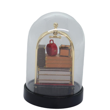 LOUIS VUITTON Baggage Cart Snow Globe Clear LV Auth 76880