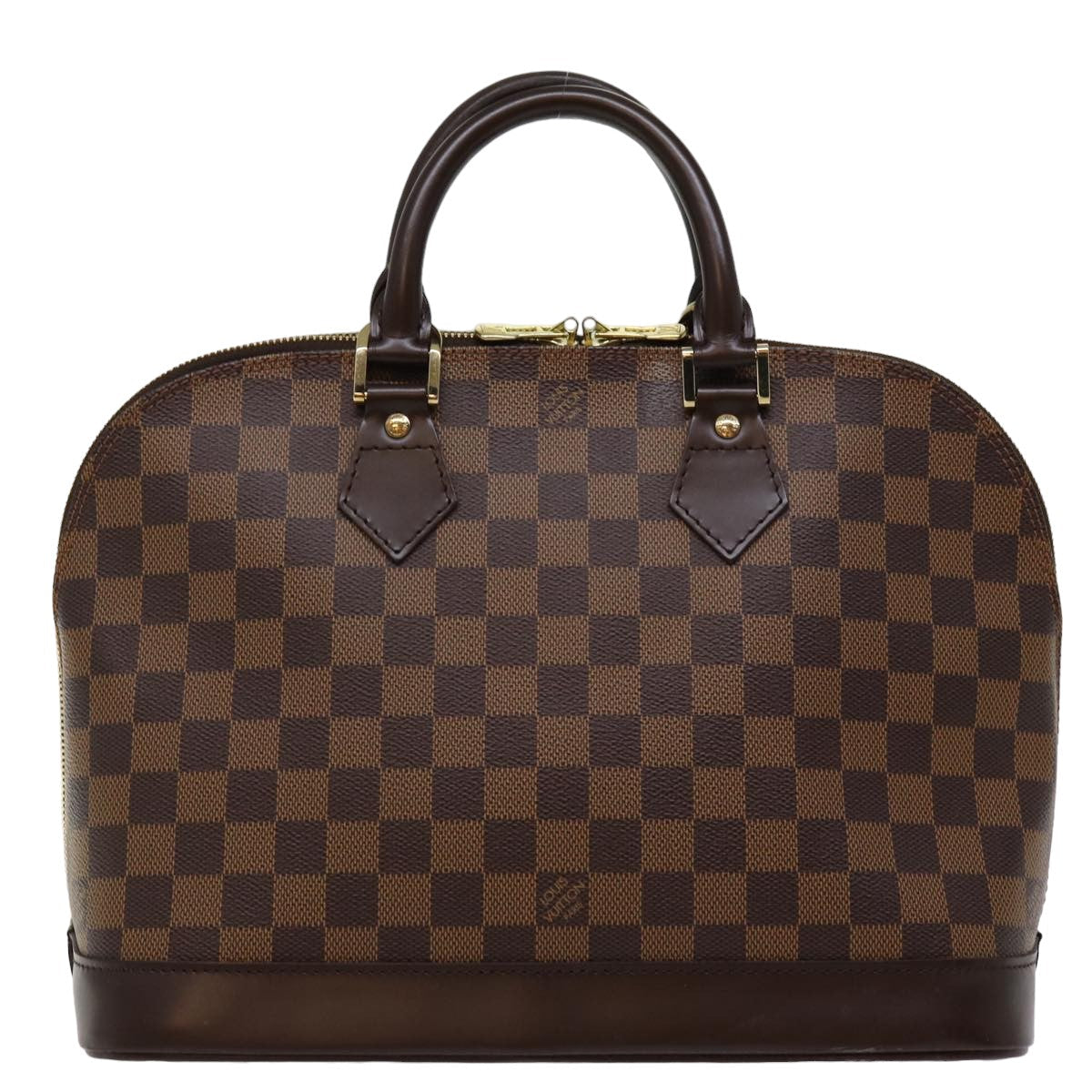 LOUIS VUITTON Damier Ebene Alma Hand Bag N51131 LV Auth 76965