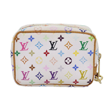 LOUIS VUITTON Monogram Multicolor Trousse Wapity Pouch White M58033 Auth 77056