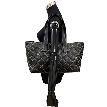 Chanel CC Wild Stitch Tote Bag  Leather Handbag in Good condition