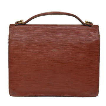 LOUIS VUITTON Epi Monceau Hand Bag Brown M52123 LV Auth 77148