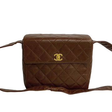Chanel CC Caviar Flap Crossbody Bag  Leather Crossbody Bag in Good condition