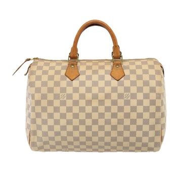 LOUIS VUITTON Damier Azur Speedy 35 Hand Bag N41535 LV Auth 77286