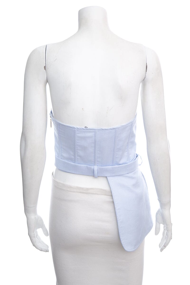 Fendi Blue Stripe Strapless Bustier SZ 40