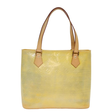 LOUIS VUITTON Monogram Vernis Houston Hand Bag Gris M91053 LV Auth 77405