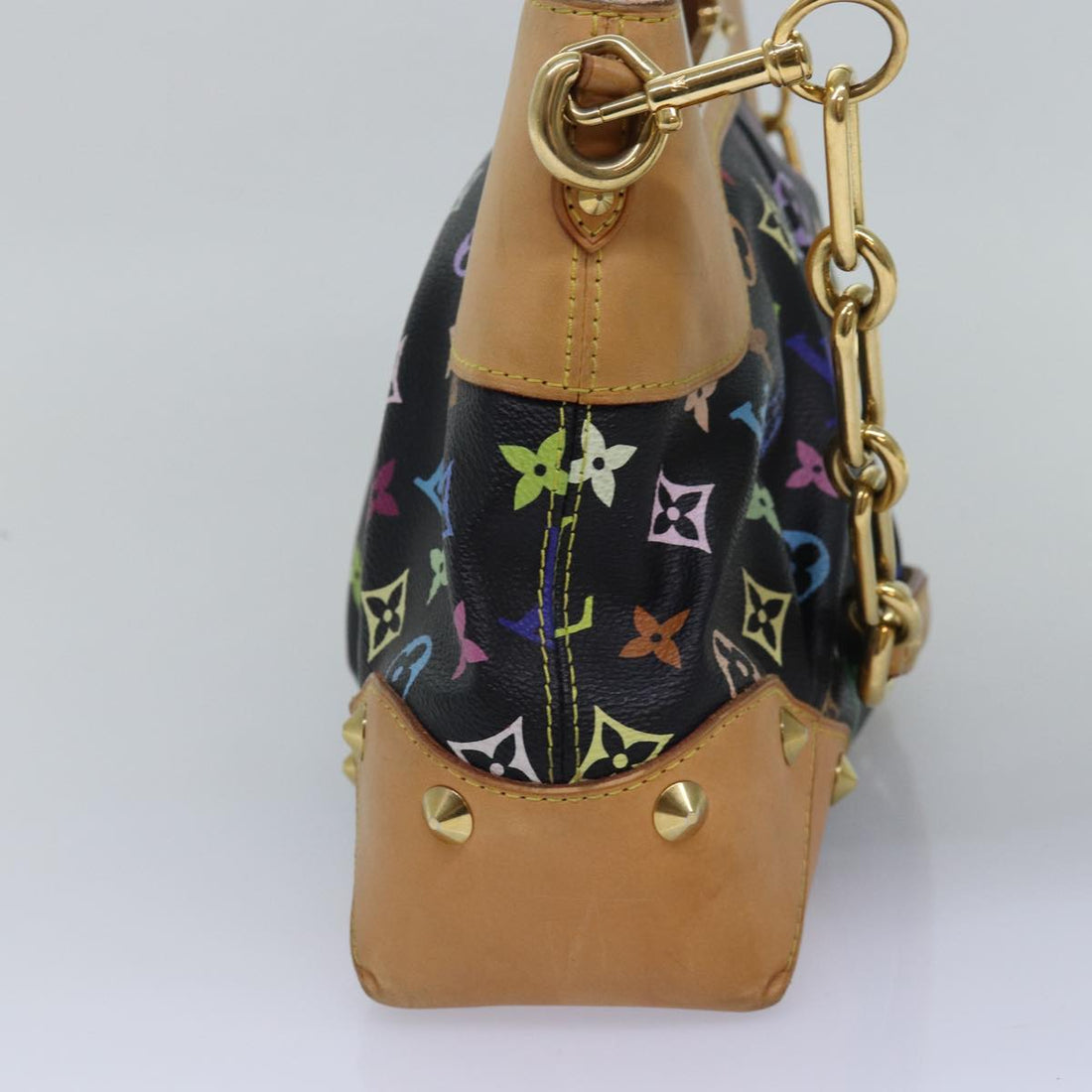 LOUIS VUITTON Monogram Multicolor Judy MM Bag 2Way Black M40256 LV Auth 77521