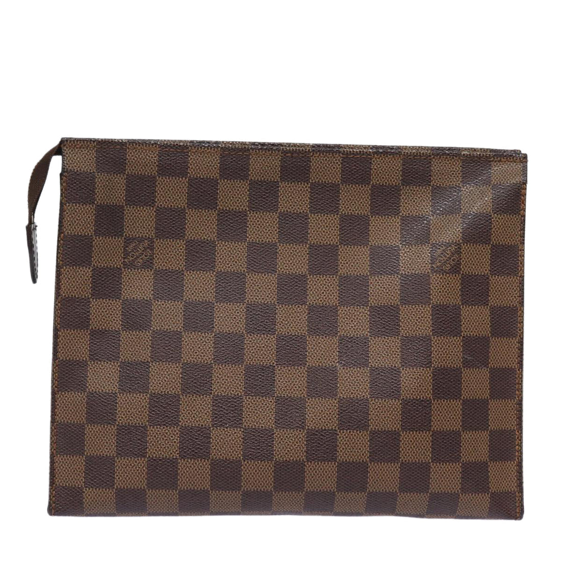 LOUIS VUITTON Damier Ebene Poche Toilette 26 Pouch N47543 LV Auth 77868