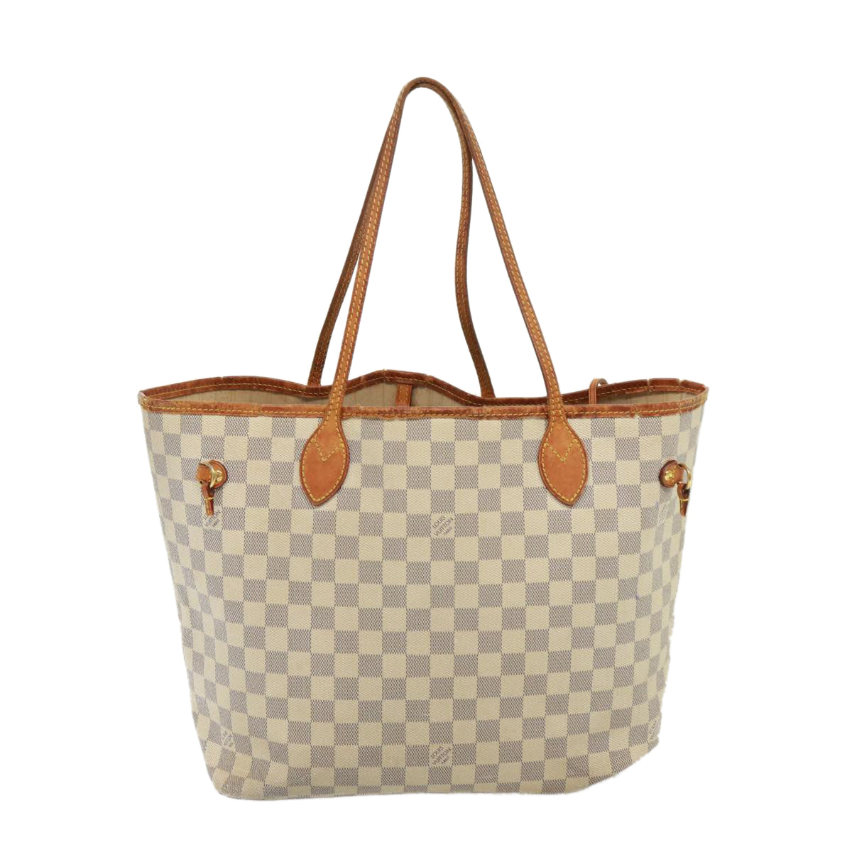 LOUIS VUITTON Damier Azur Neverfull MM Tote Bag N41605 LV Auth 77890