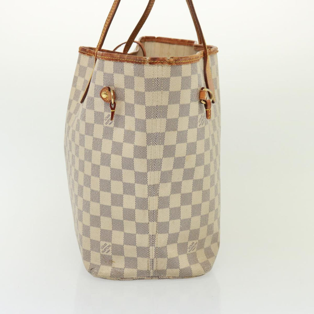 LOUIS VUITTON Damier Azur Neverfull MM Tote Bag N41605 LV Auth 77890