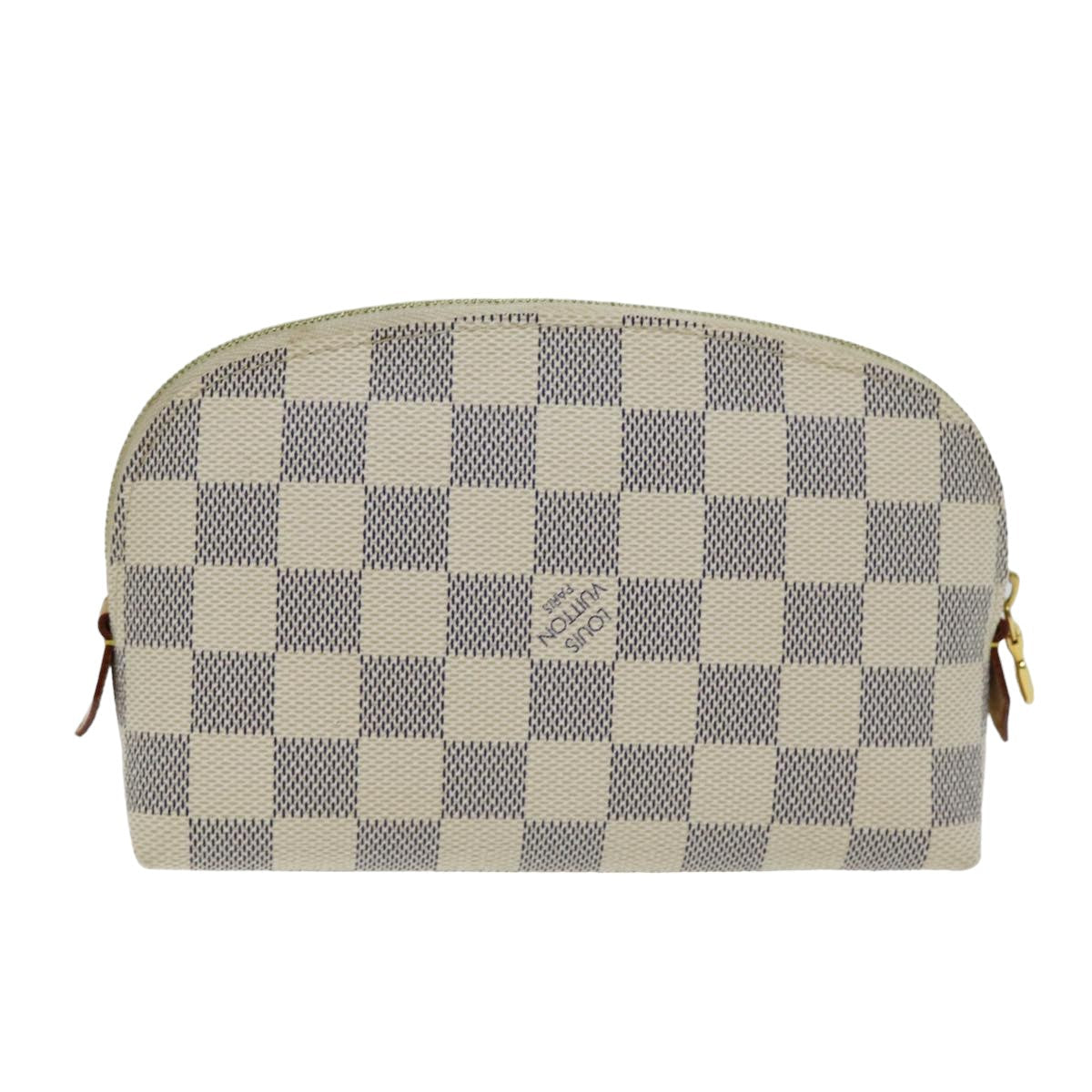 LOUIS VUITTON Damier Azur Pochette Cosmetic PM Pouch N60024 LV Auth 77934