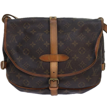 LOUIS VUITTON Monogram Saumur 30 Shoulder Bag M42256 LV Auth 77976