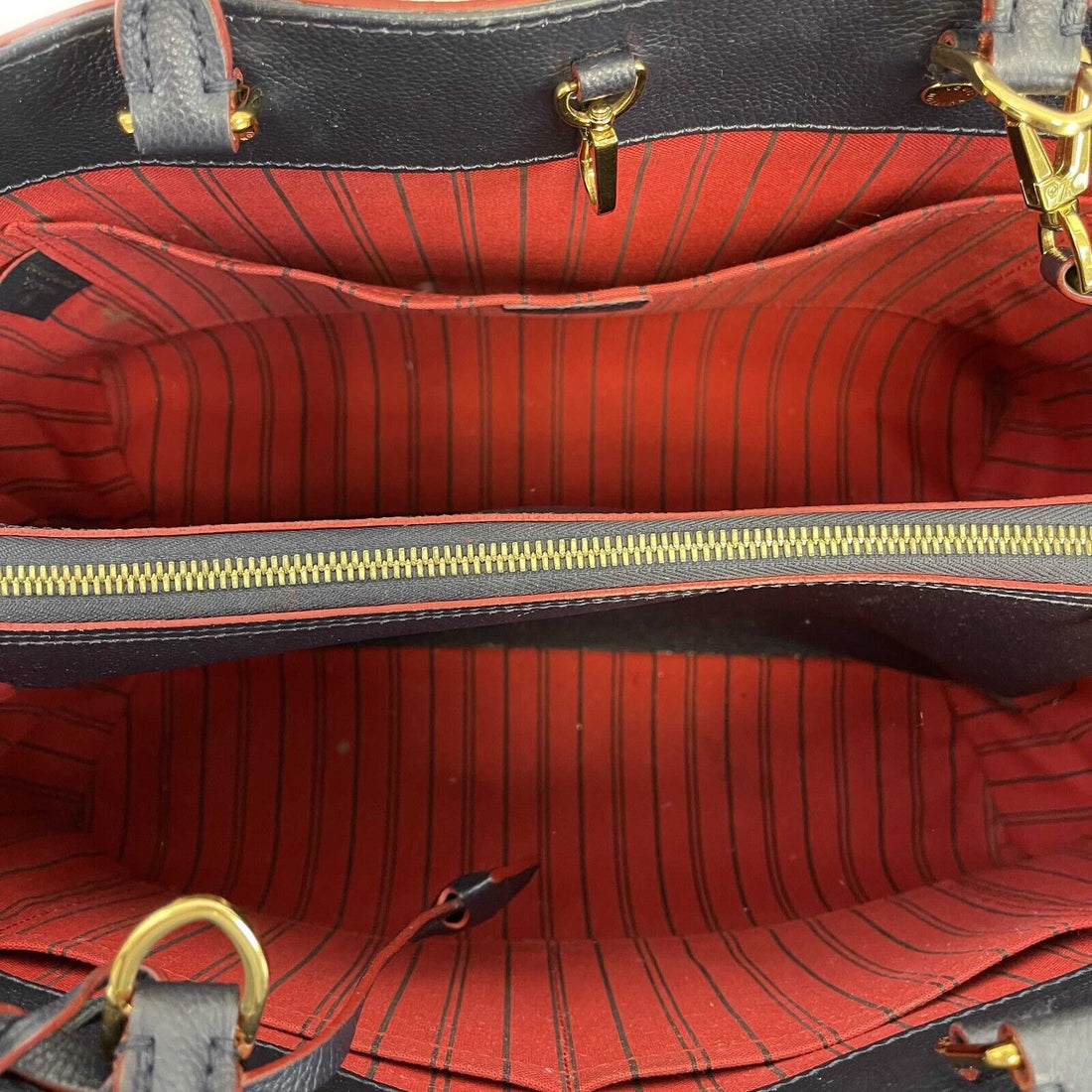 LOUIS VUITTON - Montaigne GM Dark Navy Monogram - Top Handle W/ Shoulder Strap