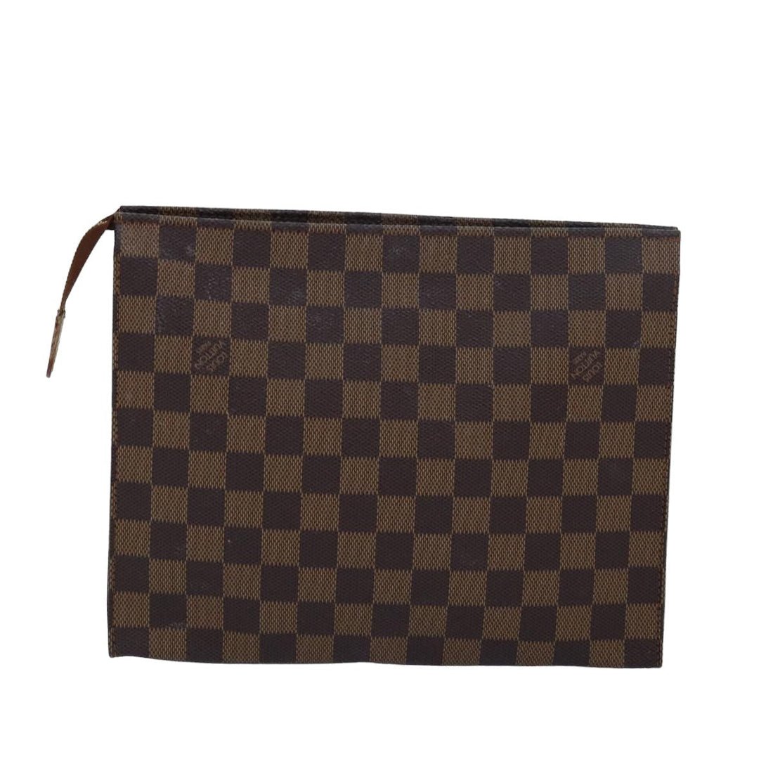 LOUIS VUITTON Damier Ebene Poche Toilette 26 Pouch N47543 LV Auth 78127
