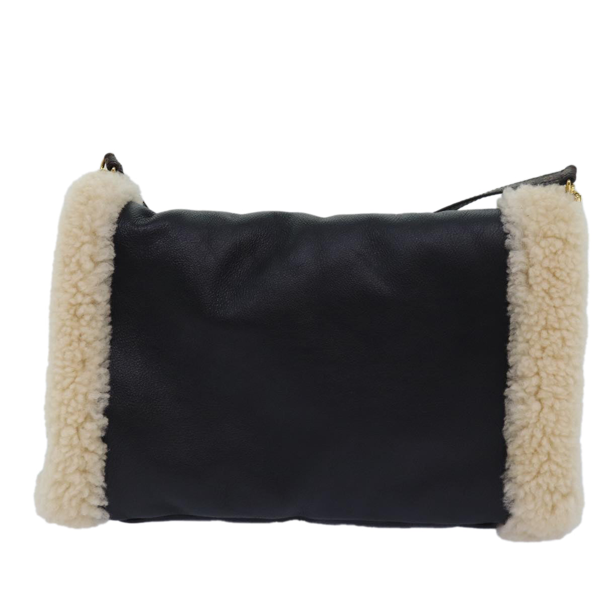 LOUIS VUITTON Monogram Teddy Mansion Mouton Teddy Bag Black M76564 Auth 78371A