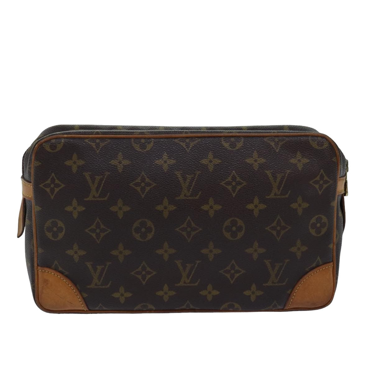 LOUIS VUITTON Monogram Compiegne 28 Clutch Bag M51845 LV Auth 78388