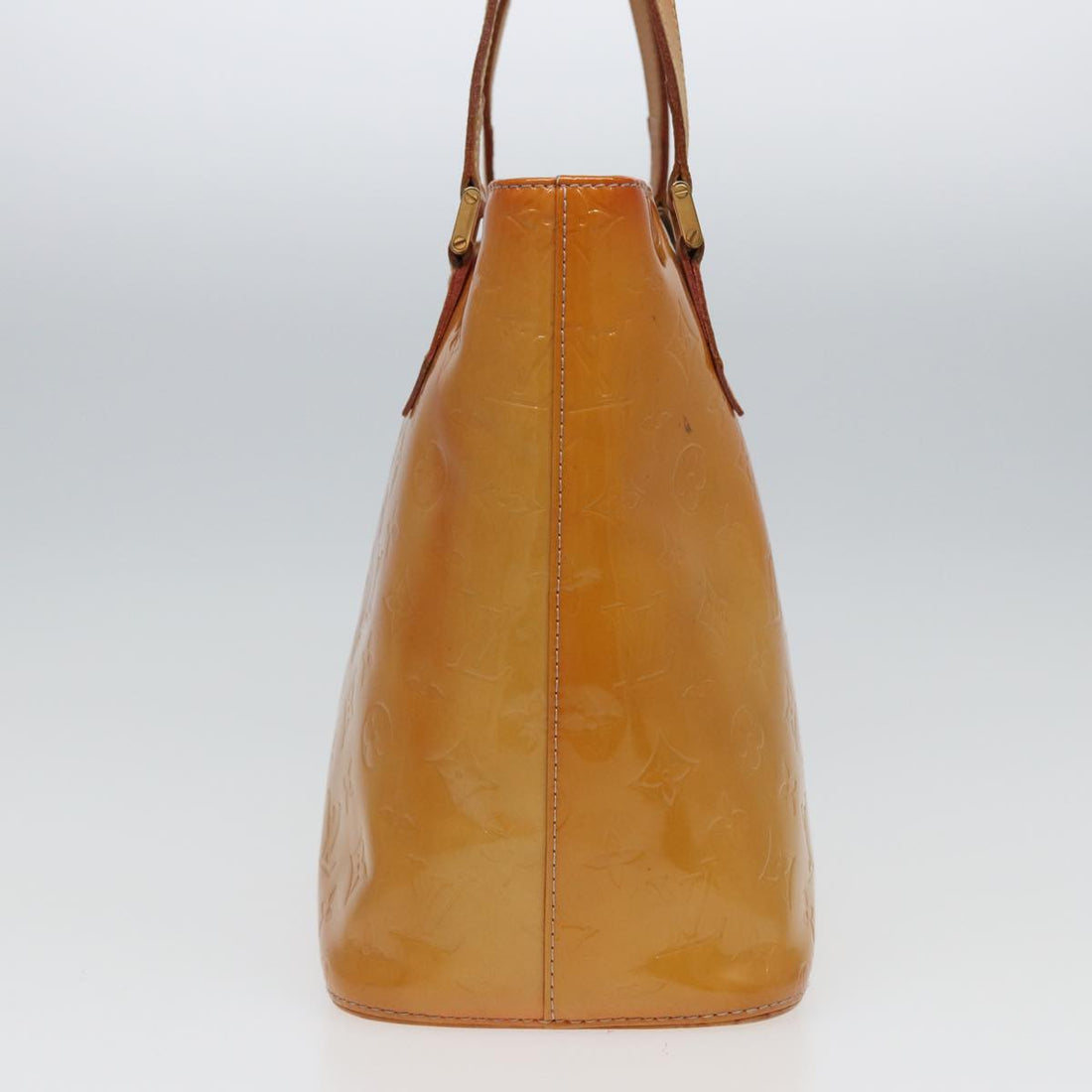 LOUIS VUITTON Monogram Vernis Houston Hand Bag Beige M91004 LV Auth 78703