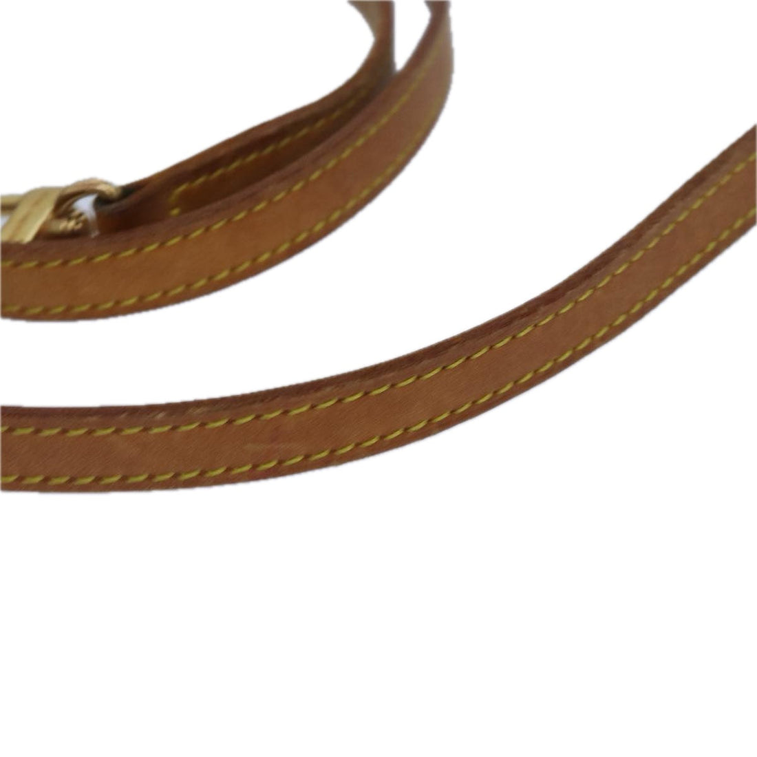 LOUIS VUITTON Shoulder Strap Leather 37.4" Beige LV Auth 78872