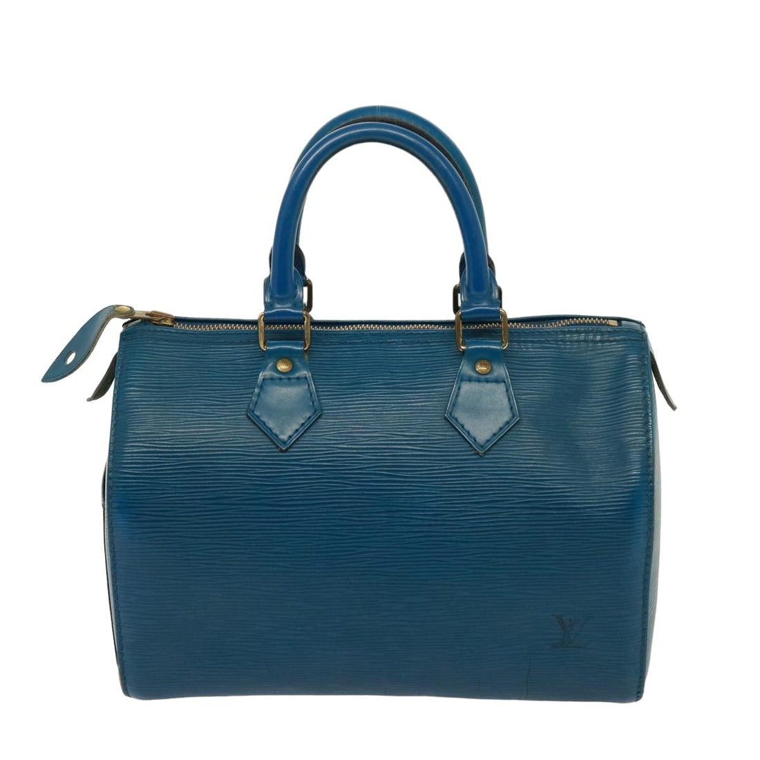 LOUIS VUITTON Epi Speedy 25 Hand Bag Toledo Blue M43015 LV Auth 78936