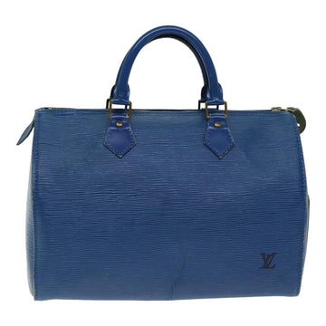 LOUIS VUITTON Epi Speedy 30 Hand Bag Toledo Blue M43005 LV Auth 78986