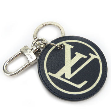 Louis Vuitton Navy  Leather Keyring
