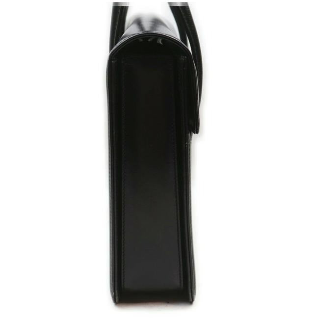 Gucci Early Kelly Style Glossy Black Leather