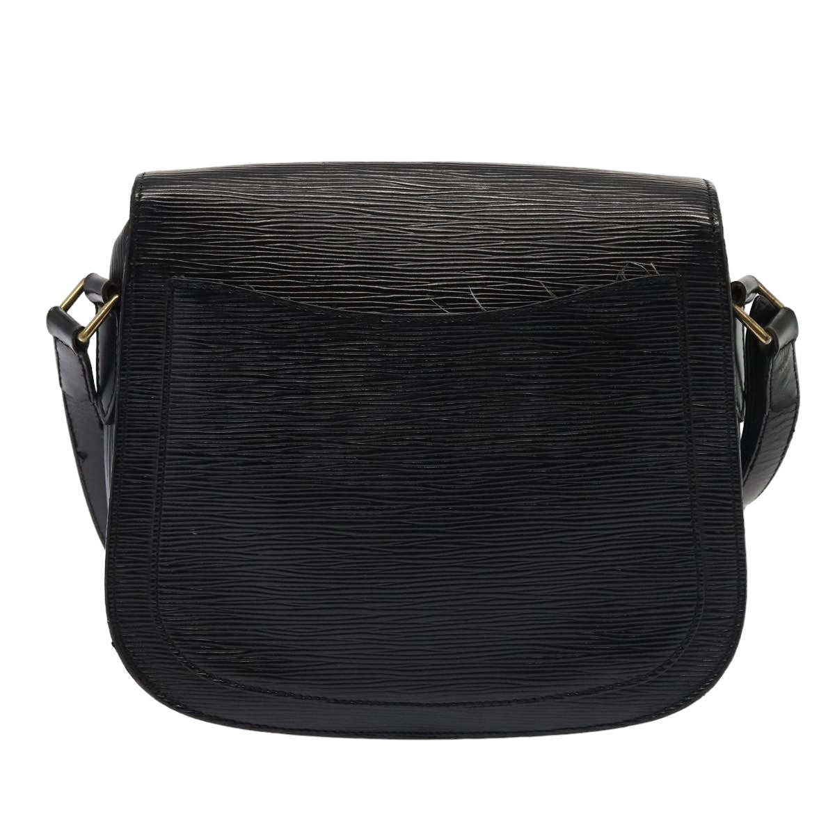 LOUIS VUITTON Epi Saint Cloud GM Shoulder Bag Black Noir M52192 LV Auth 79030