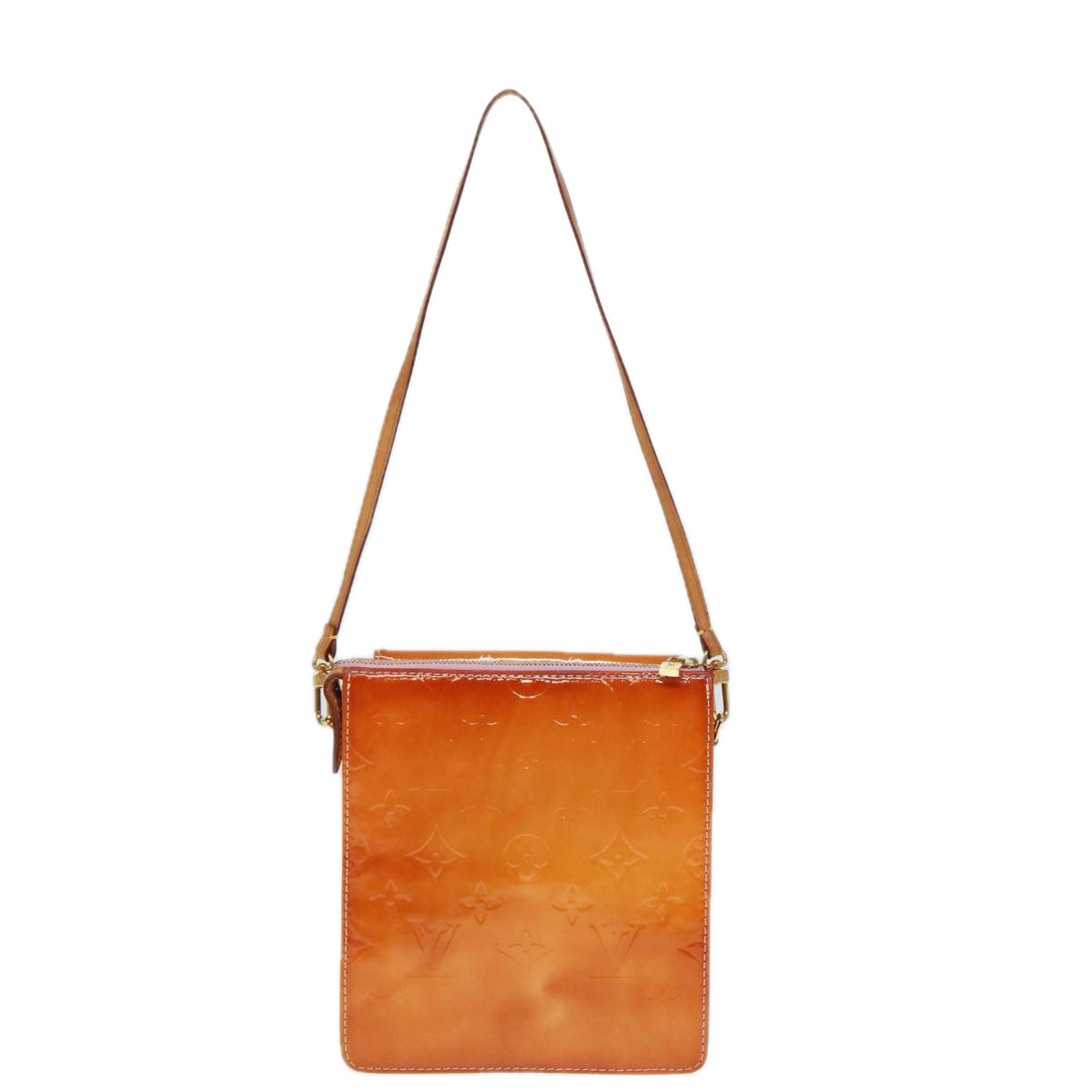 LOUIS VUITTON Monogram Vernis Motto Pouch Marshmallow Pink M91312 LV Auth 79032