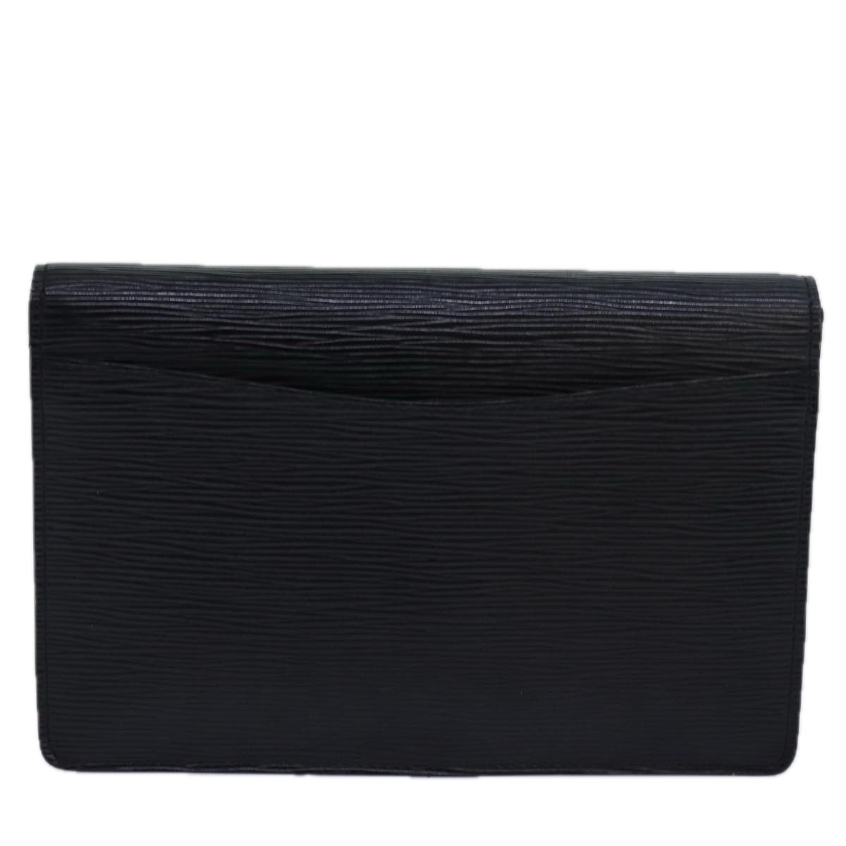LOUIS VUITTON Epi Montaigne 23 Clutch Bag Black M52662 LV Auth 79228