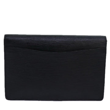 LOUIS VUITTON Epi Montaigne 23 Clutch Bag Black M52662 LV Auth 79228