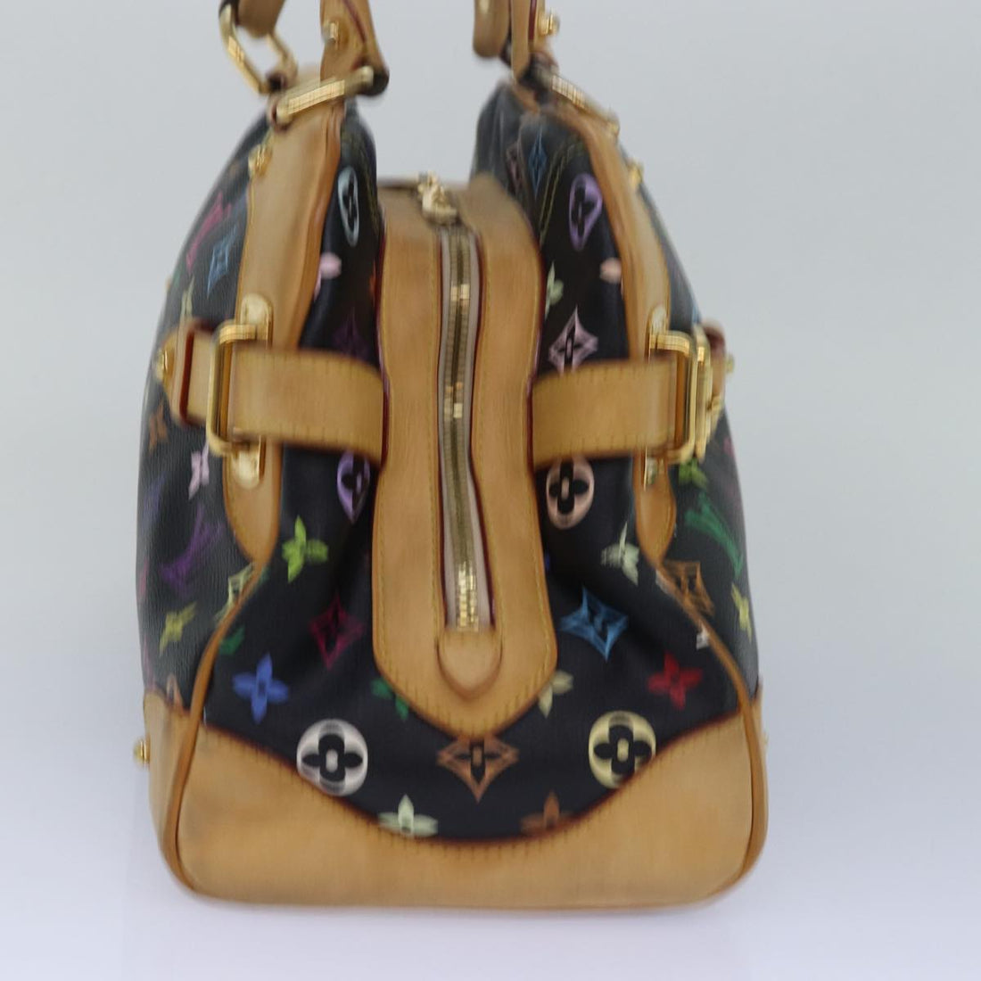 LOUIS VUITTON Monogram Multicolor Claudia Hand Bag Black M40194 LV Auth 79257