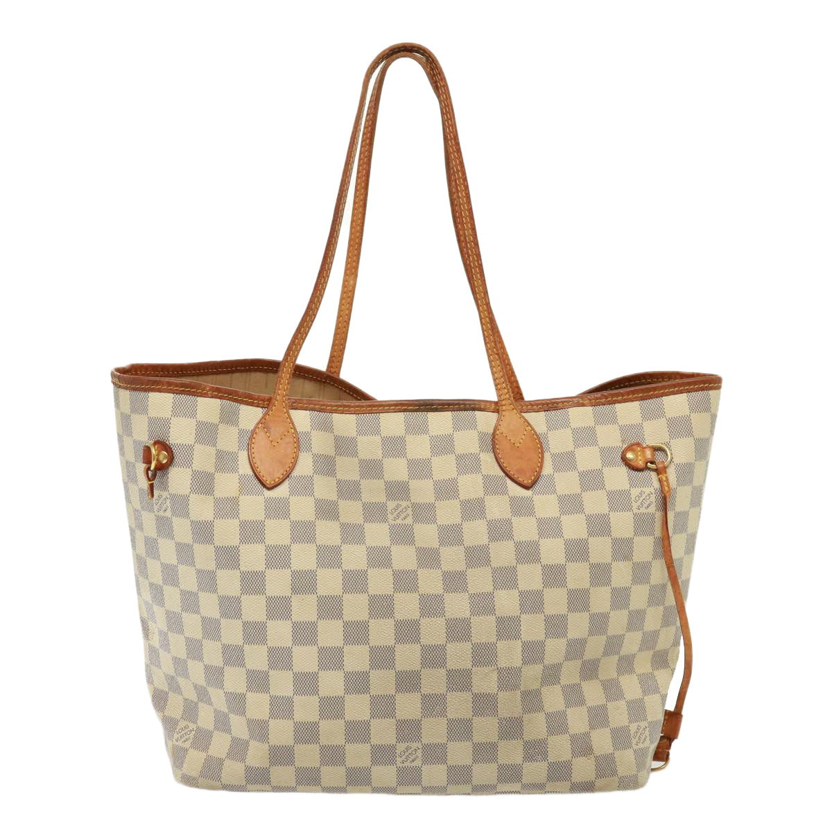 LOUIS VUITTON Damier Azur Neverfull MM Tote Bag N41605 LV Auth 79374