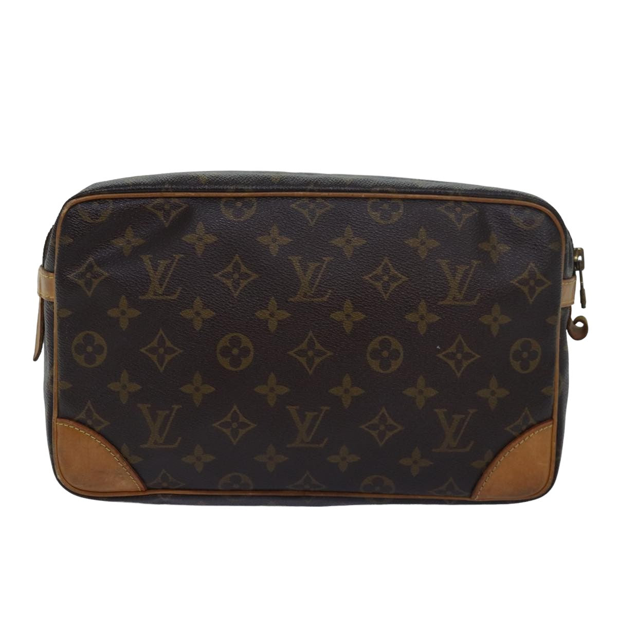 LOUIS VUITTON Monogram Compiegne 28 Clutch Bag M51845 LV Auth 79583