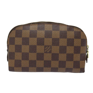 LOUIS VUITTON Damier Ebene Pochette Cosmetic PM Pouch N47516 LV Auth 79661