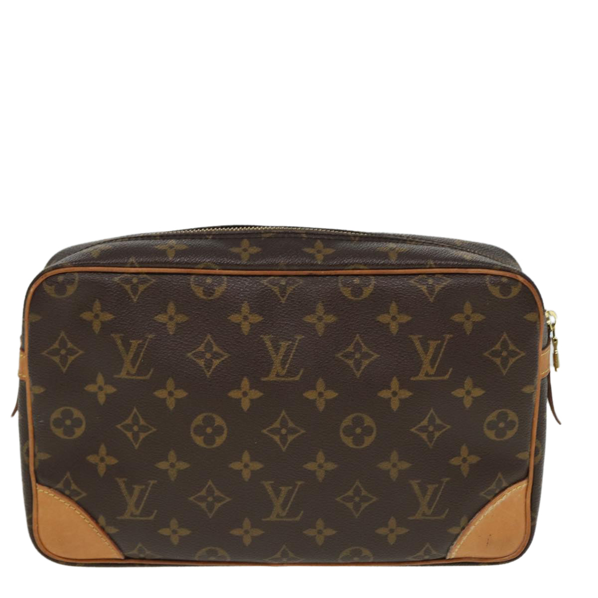 LOUIS VUITTON Monogram Compiegne 28 Clutch Bag M51845 LV Auth 79744