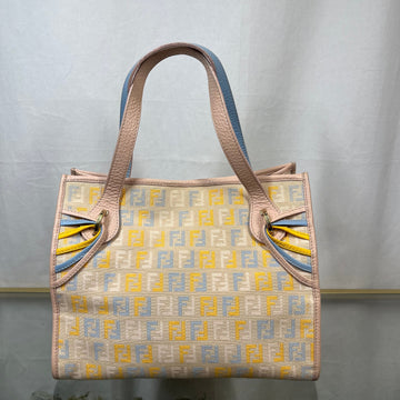 FENDI Zucchino Pastel Cipria Small Shopping Tote