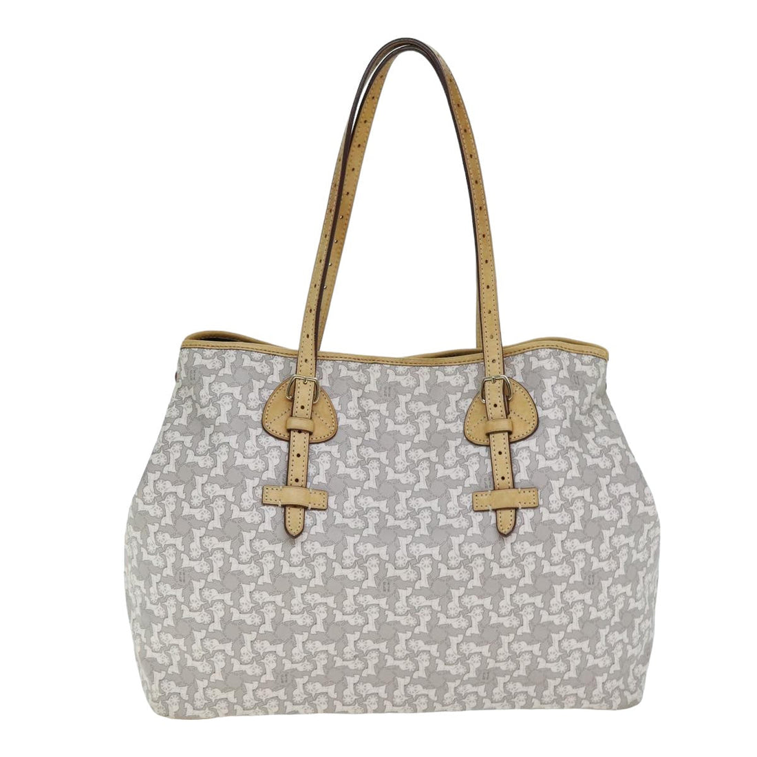 CELINE Sulky Tote Bag PVC Leather White Auth 79850