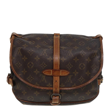 LOUIS VUITTON Monogram Saumur 30 Shoulder Bag M42256 LV Auth 79967
