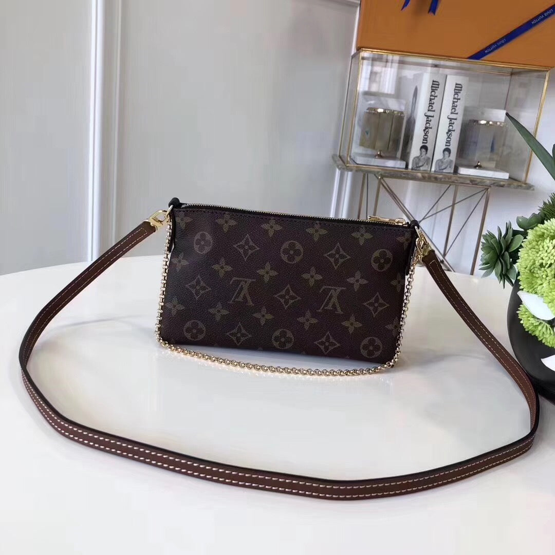 LV Pallas Clutch Monogram Canvas Black For Womtlm, WoHandbag, Shoulder And Crossbody Bags 8.3in/21cm LV M44058